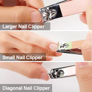 Manicure Set, Travel Mini Nail Clippers Kit Pedicure Care Tools, 10pcs Stainless Steel Grooming kit (Pink) - manicure set