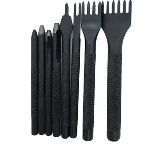PLANTIONAL Leather Working Tools for Beginners: Professional Leather Craft Kit with Waxed Thread Groover Awl Stitching Punch for Leathercraft Adults Gifts - stitch