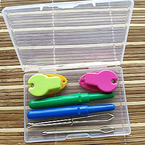 Needle Threader for Hand Sewing,Seam Rippers,Hoodie String Threader(4 Pcs Gourd Shaped Threaders 4 Pcs Simple Threader for Needles 2 Pcs Drawstring Threader 2 Pcs Stitch Remover) for DIY Art Rose Red,Purple,Light Green,Yellow - Needle Threaders Package