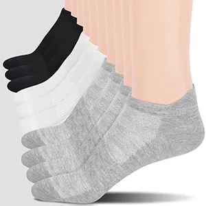 Cozi Foot 10 Pairs Women Ankle Socks Thin Soft Athletic Low Cut Socks With Tab C02-black 5-8 - black grey white socks
