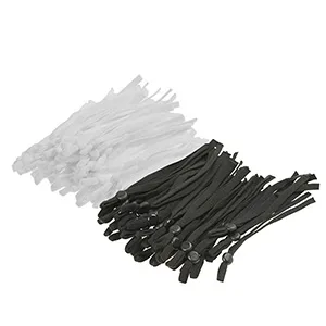 ORYOUGO 100 Pieces Sewing Elastic Band Cord with Adjustable Buckle Stretchy Mask Earloop Lanyard Earmuff Rope DIY Mask Making Supplies - product information 2