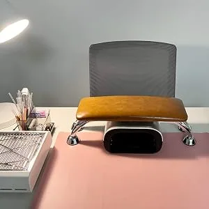 Big Nail Arm Rest, Professional Nail Hand Rest Stand Microfiber Leather Manicure Hand Pillow for Nail Technician Salon Use (Kaqi Color) - product information 3