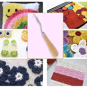 Crochet Latch Hook, Latch Hook Crochet Needle Latch Hook Dreadlocks Tool Wooden Handle Latch Hook Crochet Needle Hooks - latch hook crochet