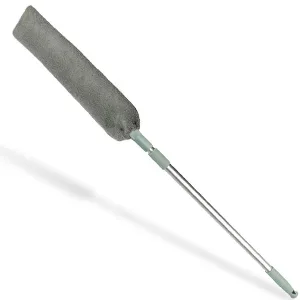 Dust Brush Under Appliance Microfiber Duster with Extension Pole (40 to 55 inches) Bendable, Washable, Extendable Gap Dusters for Sofa Bed Furniture Bottom - Wet or Dry - duster