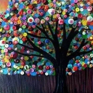 Greentime 600-700 PCS Mixed Color Assorted Sizes Round Resin Buttons for Crafts Sewing DIY Manual Button Painting DIY Handmade Ornament Buttons Rainbow - product information 13
