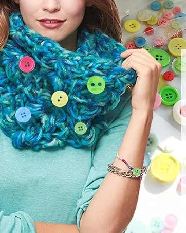 Greentime 600-700 PCS Mixed Color Assorted Sizes Round Resin Buttons for Crafts Sewing DIY Manual Button Painting DIY Handmade Ornament Buttons Rainbow - product information 8
