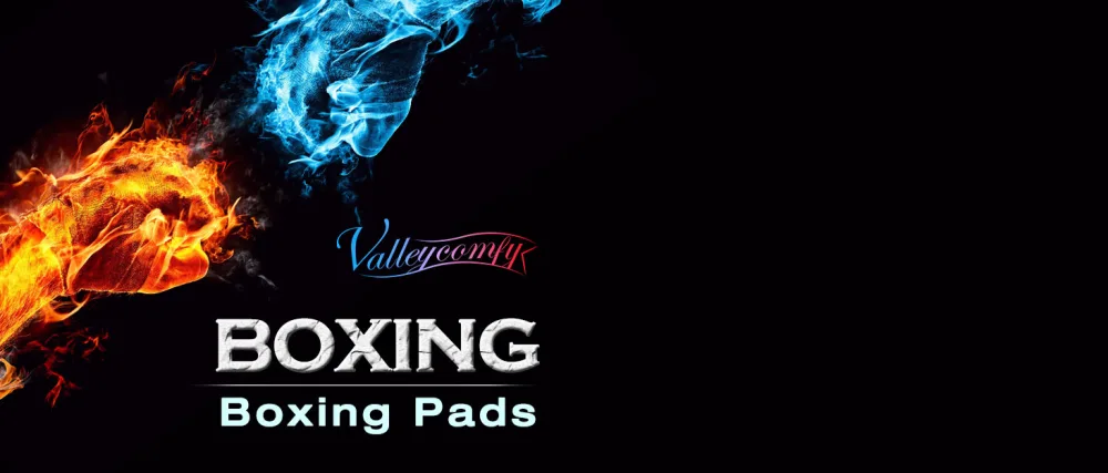 Valleycomfy Boxing Curved Focus Punching Mitts- Leatherette Training Hand Pads Black - Boxing Pads