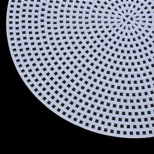 MILISTEN Clear Plastic Canvas Mesh Sheets, 10Pcs Round Canvas Mesh for DIY Mesh, 20cm/7.8in (White) 20X20CM - Clear Plastic Canvas Mesh Sheets