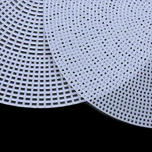 MILISTEN Clear Plastic Canvas Mesh Sheets, 10Pcs Round Canvas Mesh for DIY Mesh, 20cm/7.8in (White) 20X20CM - Clear Plastic Canvas Mesh Sheets