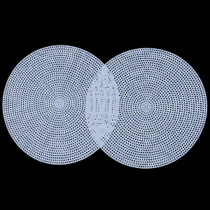 MILISTEN Clear Plastic Canvas Mesh Sheets, 10Pcs Round Canvas Mesh for DIY Mesh, 20cm/7.8in (White) 20X20CM - Clear Plastic Canvas Mesh Sheets