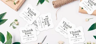 SallyFashion 100pcs White Paper Gift Tags with String, Blank Gift Bags Tags Price Tags DIY Crafts - product information 2