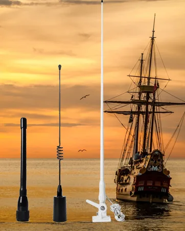 UAYESOK VHF Marine Antenna 159V Stubby Boat Antenna PL259 Connector W/16.4ft RG-58 coaxial Cable, L-Mount Bracket - product information 6