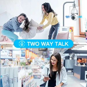 Jennov 3MP/2K Light Bulb Security Camera Wireless Outdoor, 2.4GHz Light Socket Security Camera, 360 Indoor WiFi Home Lightbulb Surveillance Camera Motion Detection, Color Night Vision, Two Way Talk - Light bulb camera
