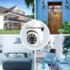 Jennov 3MP/2K Light Bulb Security Camera Wireless Outdoor, 2.4GHz Light Socket Security Camera, 360 Indoor WiFi Home Lightbulb Surveillance Camera Motion Detection, Color Night Vision, Two Way Talk - Light bulb camera