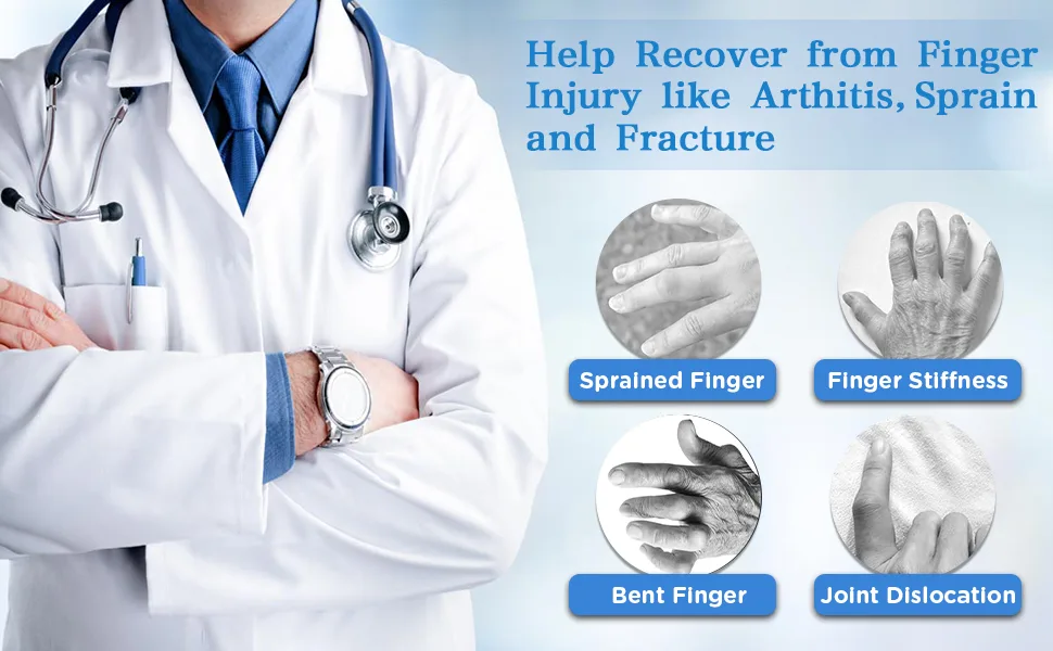 Sopito Finger Splints, 6pcs Finger Support Brace Finger Stabilizer for Broken Fingers Straightening Arthritis Knuckle Immobilization - FINGER SPLINTS