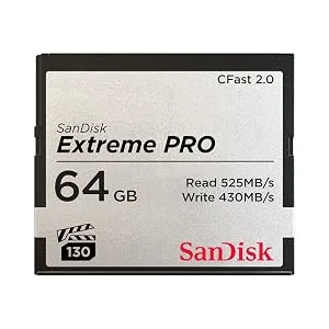 SanDisk 64GB Extreme PRO CFast 2.0 Memory Card - SDCFSP-064G-G46D - Mod1