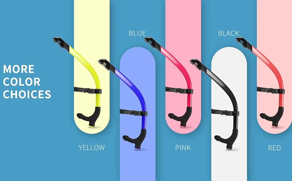 SACBOLA Dry Snorkel Swim Training Practice Freestyle Learn to Swim Advanced for Pool Swimming and Open Water Snorkeling BLUE - swimming snorkel