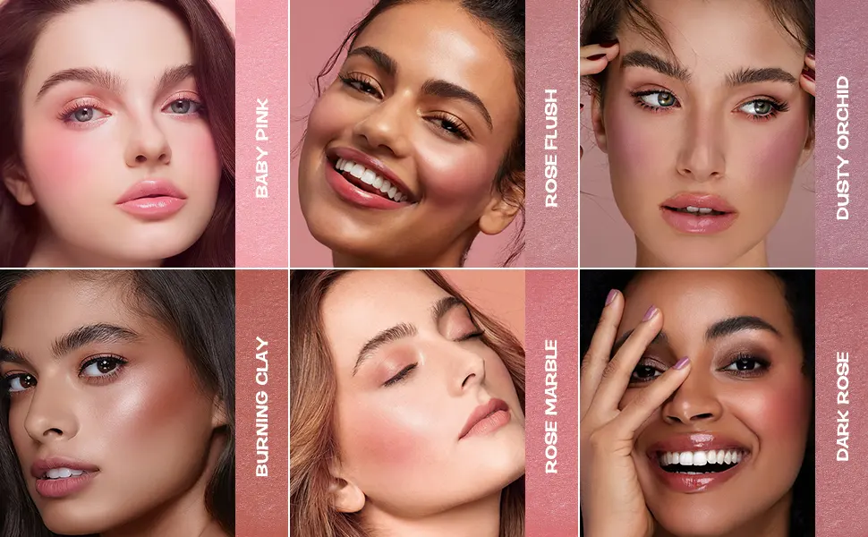 FOCALLURE Cream Blush Makeup,Buildable Blush Stick for Cheeks,Matte and Dewy Finish,Long Wearing,Easy Application,Lightweight Multi Stick,ROSE FLUSH - product information 25