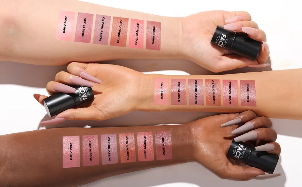 FOCALLURE Cream Blush Makeup,Buildable Blush Stick for Cheeks,Matte and Dewy Finish,Long Wearing,Easy Application,Lightweight Multi Stick,ROSE FLUSH - product information 26