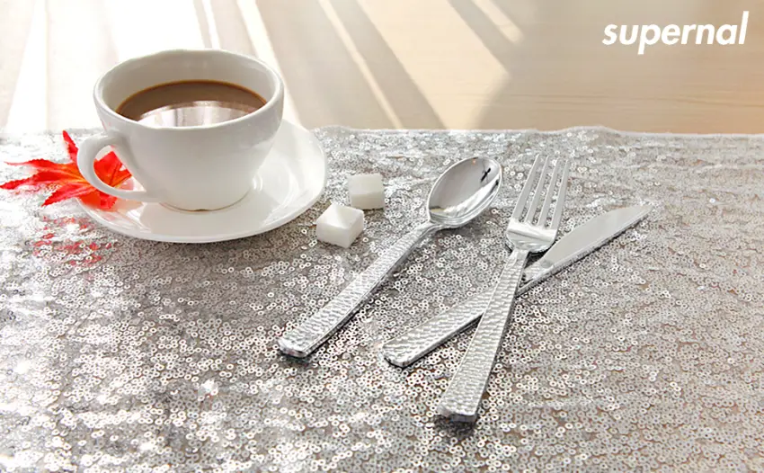 Supernal 180 pieces Silver Plastic Silverware,Disposable Plastic Silverware,Party Plastic Flatware,Perfect Plastic Silver Cutlery for Birthday,Party,Wedding - 180 pieces Silver Plastic Silverware