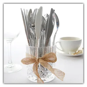 Supernal 180 pieces Silver Plastic Silverware,Disposable Plastic Silverware,Party Plastic Flatware,Perfect Plastic Silver Cutlery for Birthday,Party,Wedding - 180 pieces Silver Plastic Silverware