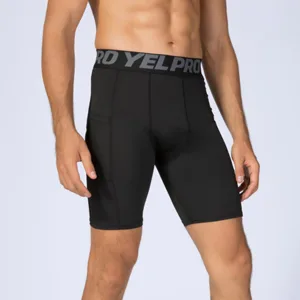 WRAGCFM Compression Shorts Men with Pocket Athletic Running Spandex Workout Training Active Underwear Baselayer Short 1084-c Green Large - compression shorts