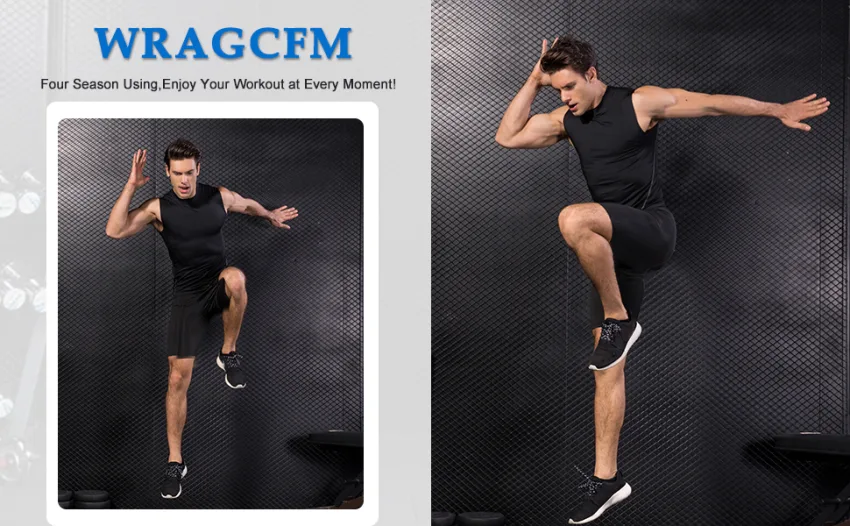 WRAGCFM Compression Shorts Men with Pocket Athletic Running Spandex Workout Training Active Underwear Baselayer Short 1084-c Green Large - high elastic compression shorts