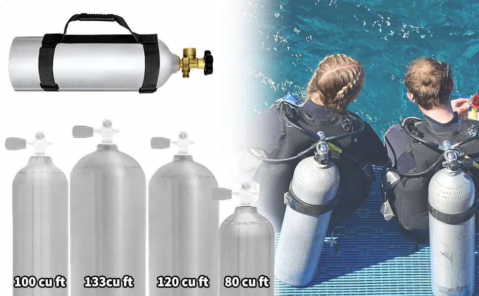 Dawitrly Dive Tank Carrier, Heavy Duty Webbing Scuba Air Tank Band Adjustable Cylinder Holder Carrying Strap with Comfort Handle Black - Tank Bands rack storage