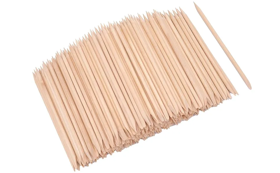 Hedume 600 Pcs Orange Wood Nail Sticks, Double Sided Multi Functional Cuticle Pusher Remover, Pointed End & Flat End Manicure Pedicure Tool - product information 2