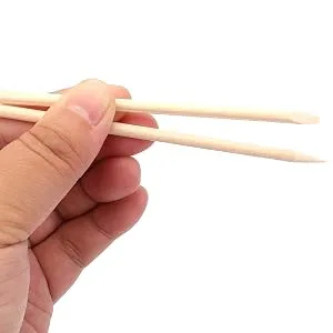 Hedume 600 Pcs Orange Wood Nail Sticks, Double Sided Multi Functional Cuticle Pusher Remover, Pointed End & Flat End Manicure Pedicure Tool - product information 3