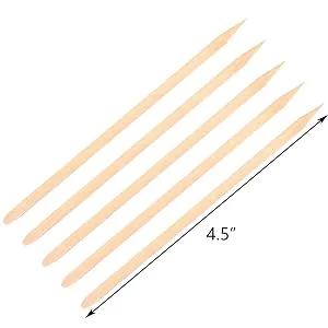 Hedume 600 Pcs Orange Wood Nail Sticks, Double Sided Multi Functional Cuticle Pusher Remover, Pointed End & Flat End Manicure Pedicure Tool - product information 4