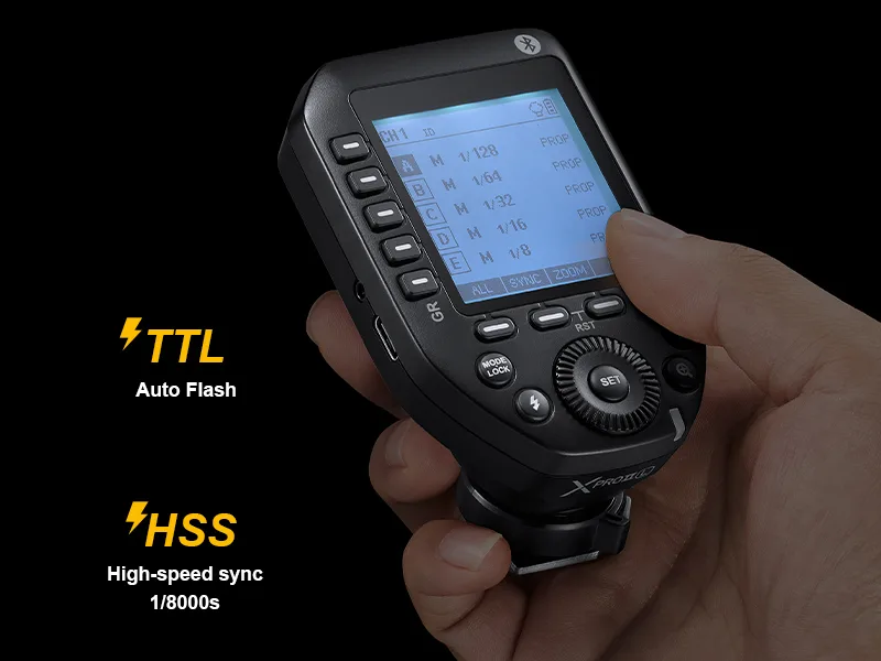 Godox XProII-S i-TTL 2.4G Wireless High Speed Sync 1/8000s Flash Trigger Transmitter,11 Customizable,5 Group Button,4 Function Buttons Offer Convenient Manipulation - godox TTL AND HSS