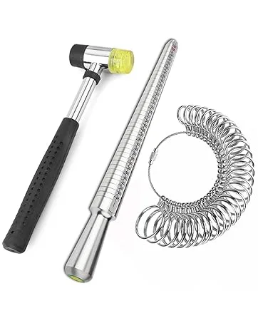 Accmor Ring Sizer Measurement Tool Including Metal Ring Mandrel & Ring Sizing Guage - US Size 0-13, Ring Measurering Stick & Finger Size Ket Set for Jewelry Making - product information 12