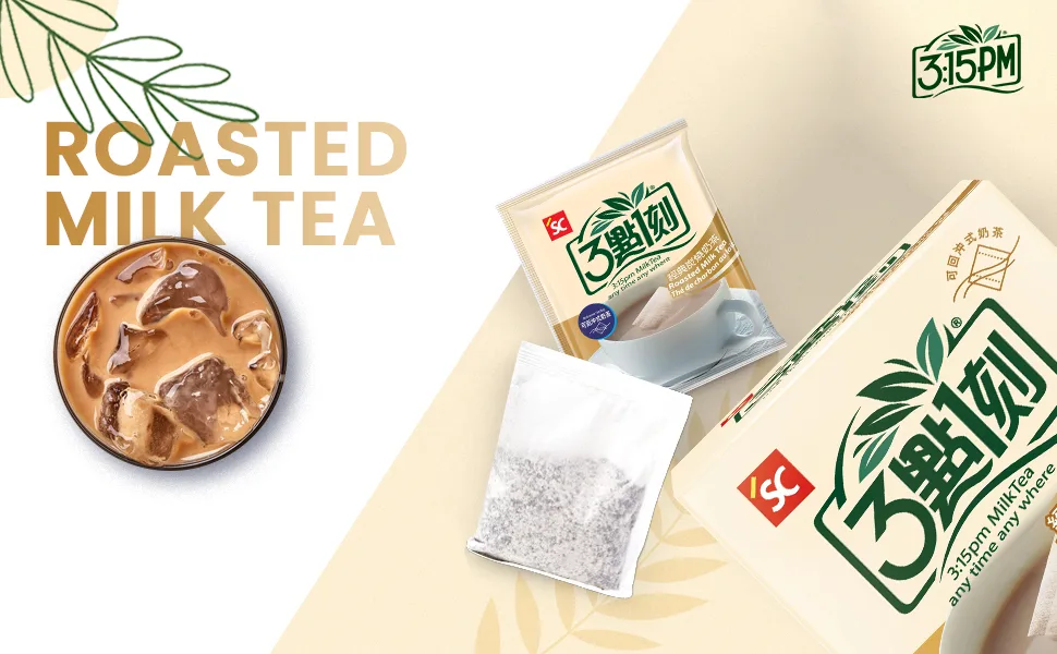 3:15pm Milk Tea - Classic Series - Authentic Bubble Tea (10 teabags) (Roasted Milk Tea, 10) - Roasted Milk Tea - Classic Series