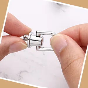 12 Pieces D Ring Stud Screw Ball Post Head Buttons Stud Screw, Metal Ring for Wallet Strap Shoe Accessories Silver - product information 3