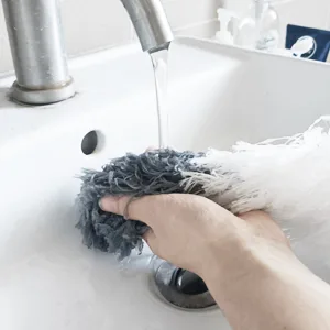 Microfiber Duster with Bendable Head 7PCS, Reusable Long Feather Duster with 30-100 inches Extension Pole, Duster for Cleaning Cobweb, Ceiling Fan/High Ceiling, Blinds, Furniture, House Cleaning Kit - Microfiber Dusters