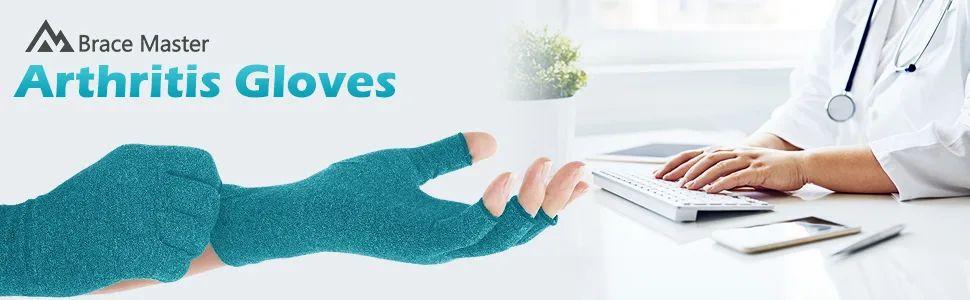 2 Pairs Arthritis Gloves, Compression Gloves for men and women (Medium (2 Pair), Blue+red) Medium (2 Pair) Blue+red - arthritis gloves