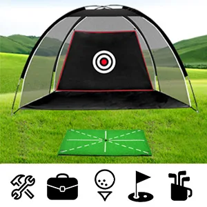 ASENVER Black Golf Practice Net Set Golf Nets for Backyard Driving Golf Net with Hitting Mat Target Cloth and Carrying Bag Golf Net 6.6x4.4 FT - product information 3