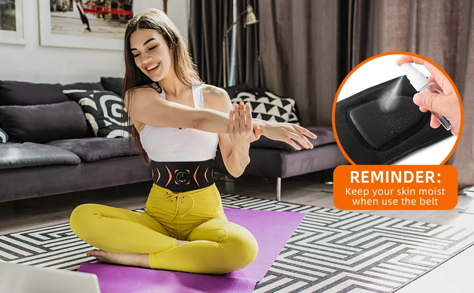 FOPIE ABS Abdominal Toning Trainer, Abs Workout Equipment, Ab Sport Exercise Belt for Men and Women Orange - product information 2