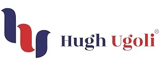 Hugh Ugoli Men's Cotton Diabetic Ankle Socks, Wide, Thin, Loose Fit and Stretchy, Seamless Toe & Non Binding Top, 4 Pairs 8-11 Black - Hugh Ugoli Logo_Horizontal