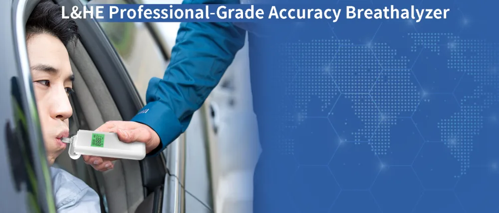 L&HE Breathalyzer, Upgrade Professional-Grade Accuracy Alcohol Tester with Digital HD LCD Display, Memory, and Warning Function for Home Parties Use - Breathalyzer