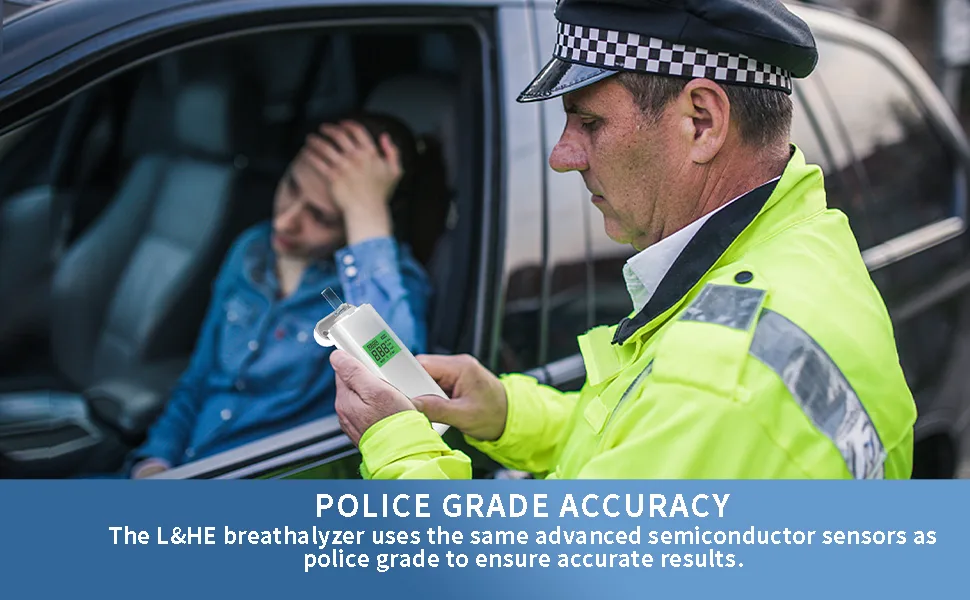 L&HE Breathalyzer, Upgrade Professional-Grade Accuracy Alcohol Tester with Digital HD LCD Display, Memory, and Warning Function for Home Parties Use - product information 7
