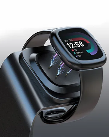 CAVN Charger Dock Compatible with Fitbit Charge 5 / Luxe, Replacement Aluminum Charging Stand Dock Station Base Accessories Cradle with 4.2ft USB Cord for Charge 5/Luxe Smart Watch - Charger Dock Compatible with Fitbit Versa 4/Versa 3/Sense 2/Sense