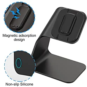 CAVN Charger Dock Compatible with Fitbit Charge 5 / Luxe, Replacement Aluminum Charging Stand Dock Station Base Accessories Cradle with 4.2ft USB Cord for Charge 5/Luxe Smart Watch - fitbit charge 5 charger