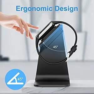CAVN Charger Dock Compatible with Fitbit Charge 5 / Luxe, Replacement Aluminum Charging Stand Dock Station Base Accessories Cradle with 4.2ft USB Cord for Charge 5/Luxe Smart Watch - fitbit charge 5 charger