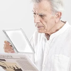 4X Large Magnifier with 36 Adjustable LED Lights Provide Full-Page Viewing Area Evenly Lit Perfect for Low Vision Person and Seniors Silver magnifier - product information 6