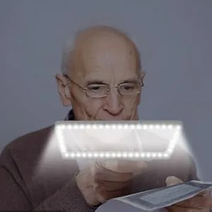 4X Large Magnifier with 36 Adjustable LED Lights Provide Full-Page Viewing Area Evenly Lit Perfect for Low Vision Person and Seniors Silver magnifier - product information 8