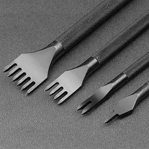 BUTUZE Leather Working Tools, Leather Tool Kit, Practical Leather Craft Kit with Waxed Thread Groover Awl Stitching Punch Hole for Leathercraft Beginner or Adults Gifts - Comes with Tool Manual - Diamond Lacing Stitching Chisel Set