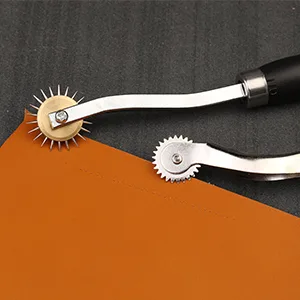 BUTUZE Leather Working Tools, Leather Tool Kit, Practical Leather Craft Kit with Waxed Thread Groover Awl Stitching Punch Hole for Leathercraft Beginner or Adults Gifts - Comes with Tool Manual - Needle Point Tracing Wheel
