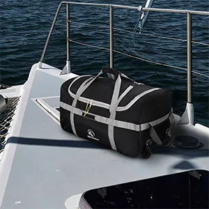 REDCAMP Foldable Duffle Bag with Wheels 120L 30", 1680D Oxford Collapsible Extra Large Duffel Bag with Rollers for Camping Travel Gear, Black 120L Black (Large) - product information 20